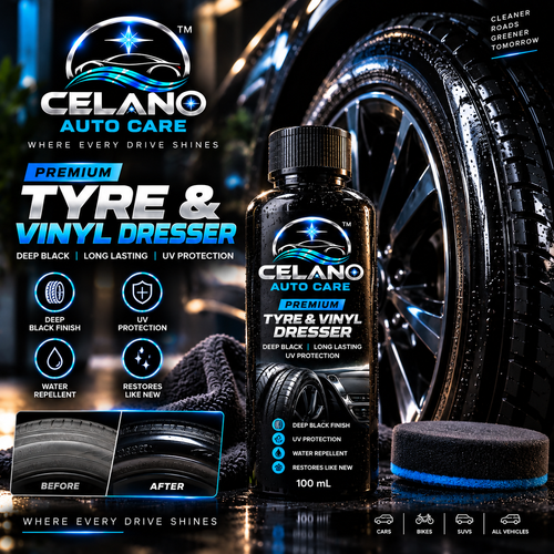CELANO AUTO CARE™ Premium Tyre & Vinyl Dresser – 100 mL